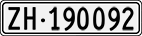 License plate of Switzerland, Cars