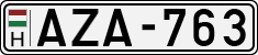 license plates of Hungary, Cars (1990)