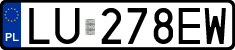 License plates of Poland, Regular car plates