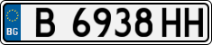 License plate of Bulgaria, Cars