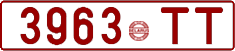 License plate Belarus, Cars (1992)
