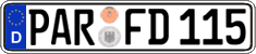 German license plate, Regular plates