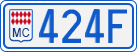 License plate of Monaco, Cars