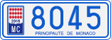 License plate of Monaco, Cars