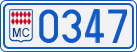 License plate of Monaco, Cars