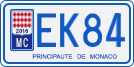 License plate of Monaco, Motorcycles
