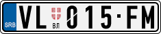 License plate of Serbia, Cars