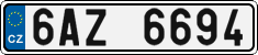 License plate of the Czech Republic, Cars (2001)