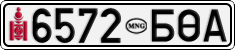 License plate of Mongolia, Cars