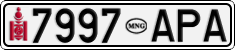 License plate of Mongolia, Cars