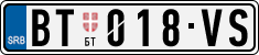 License plate of Serbia, Cars