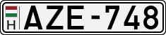 license plates of Hungary, Cars (1990)