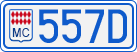 License plate of Monaco, Cars