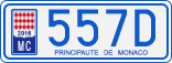 License plate of Monaco, Cars