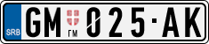 License plate of Serbia, Cars