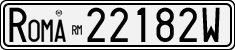 License plate of Italy, Cars (1927 year series)