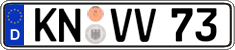 German license plate, Regular plates