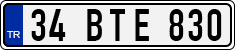 License plate of Turkey, Regular plates