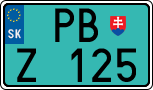 License plate of Slovakia, Special vehicles