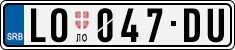 License plate of Serbia, Cars