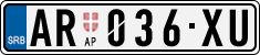 License plate of Serbia, Cars