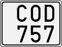 License plate of Sweden, Regular plates