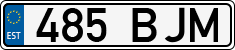License plate of Estonia, Regular car plates