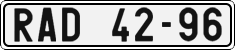 License plate of the Czech Republic, Cars (1960)