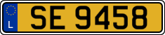 License plate of Luxembourg, 2003 year system