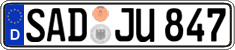 German license plate, Regular plates
