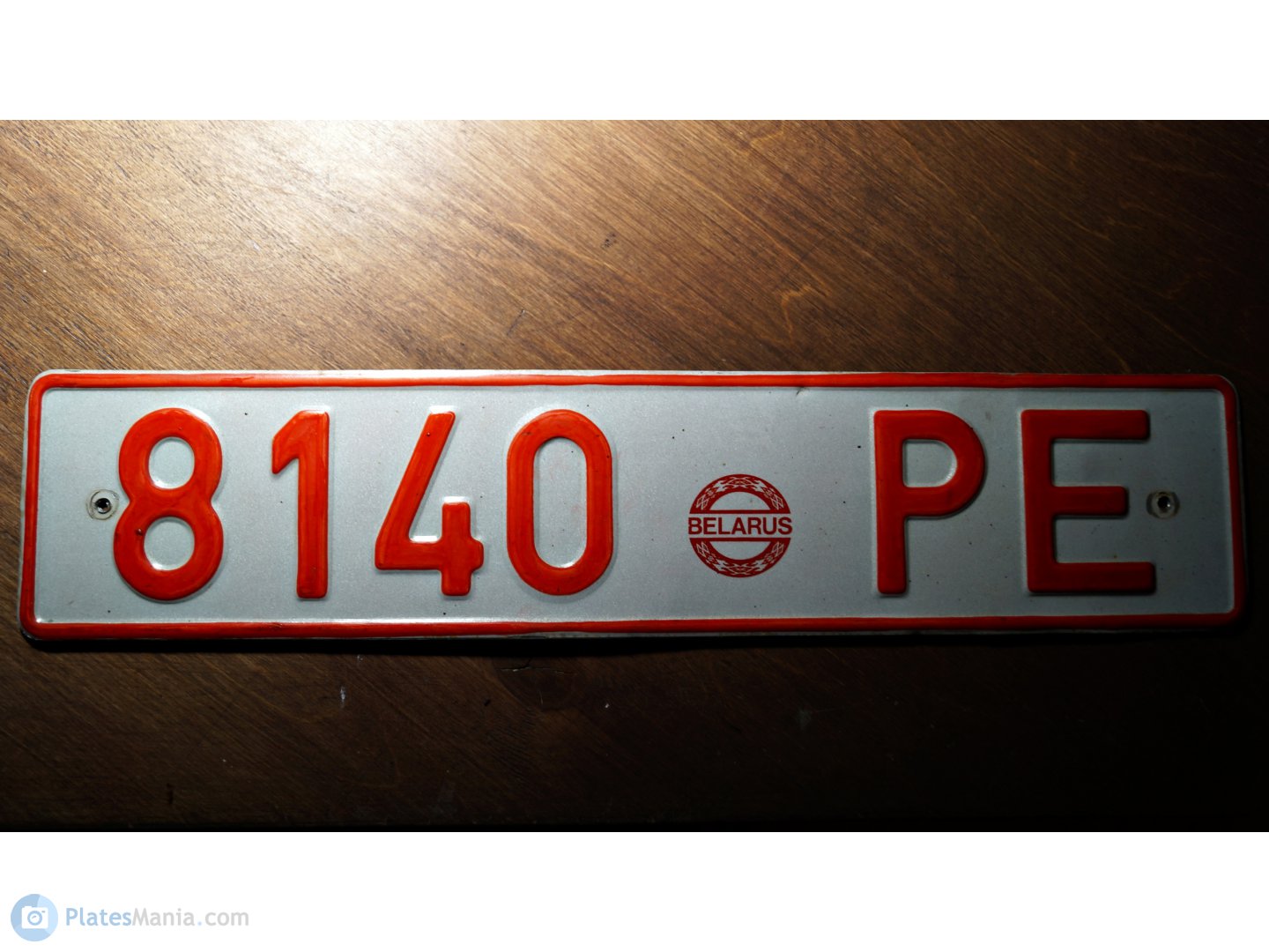 8140 PE, License plate without vehicle 