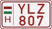 license plates of Hungary, Slow vehicles (red) (1990)