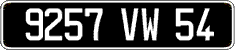 French license plate, FNI