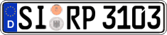 German license plate, Regular plates