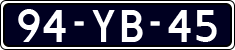 License plate of the Netherlands, Imported oldtimers (cars)