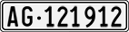 License plate of Switzerland, Cars