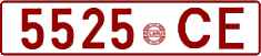 License plate Belarus, Cars (1992)