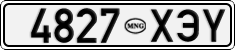 License plate of Mongolia, Cars