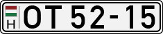 license plates of Hungary, Oldtimers (1990)