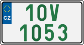 License plate of the Czech Republic, Oldtimers (2001)