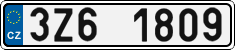 License plate of the Czech Republic, Cars (2001)