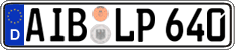 German license plate, Regular plates