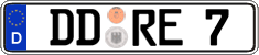 German license plate, Regular plates