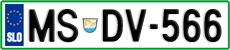 License plate of Slovenia, Cars