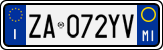 License plate of Italy, Cars (1994 year series)