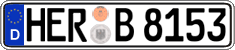 German license plate, Regular plates