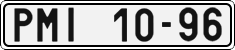 License plate of the Czech Republic, Cars (1960)