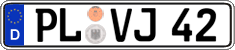 German license plate, Regular plates