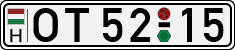 license plates of Hungary, Oldtimers (1990)