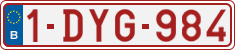 License plate of Belgium, Regular plates (2010)